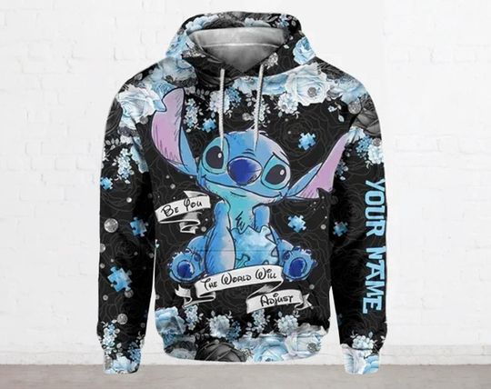 Discover Funny Stitch Disney 3D Hoodie, Cute Stitch 3D Hoodie, Stitch Halloween 3D Hoodie