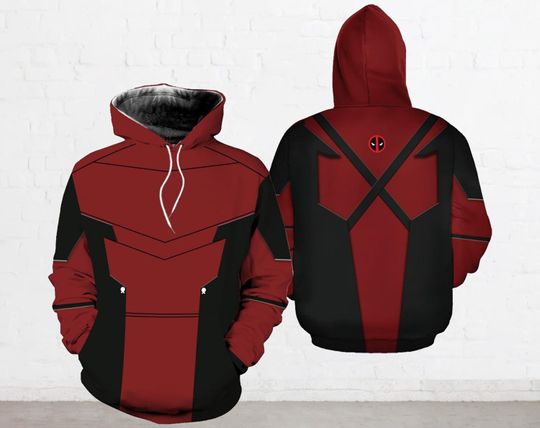 Discover Halloween Deadpool 3D Hoodie, Deadpool Superhero 3D Hoodie