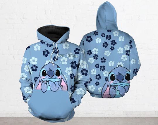 Discover Funny Stitch Disney 3D Hoodie, Cute Stitch 3D Hoodie, Stitch Halloween 3D Hoodie