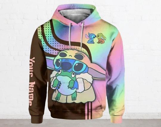 Cute Stitch Disney 3D Hoodie, Funny Stitch 3D Hoodie, Stitch Halloween 3D Hoodie