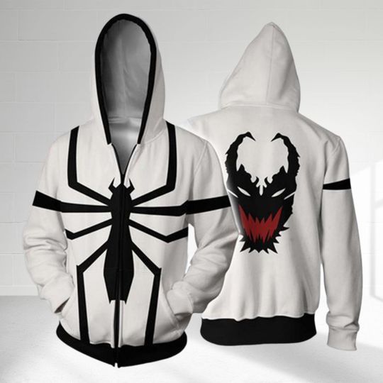 Venom 3D Halloween Costume Hoodie, Superhero Villain Cosplay Costume Sweatshirt