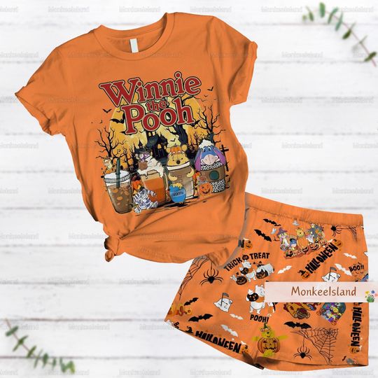 Halloween Pajamas, Disney Winnie The Pooh Coffee Pajamas Set