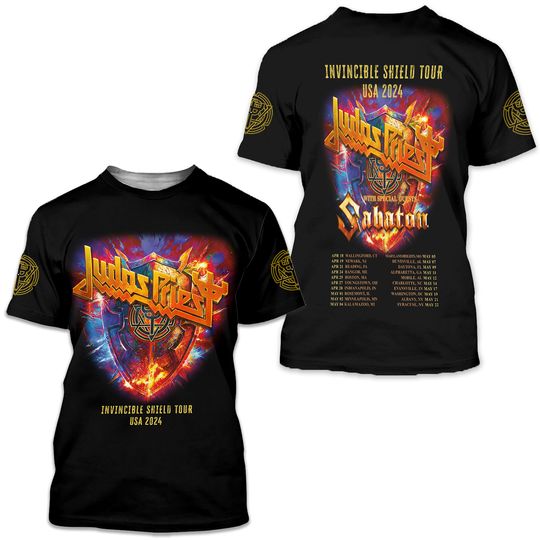 Judas Priest T-Shirt, Judas Priest Rock Music Band Shirt