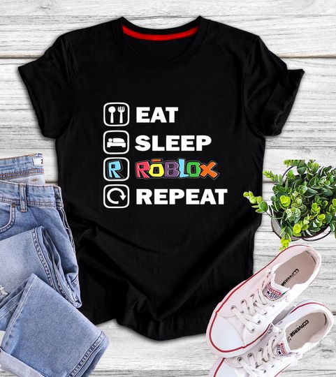 Discover Eat Sleep Roblox Repeat Shirt, Roblox Pieces Shirt, Roblox Shirt, Roblox Lover Shirt, Streamer Shirt, Roblox Shirt For Kids