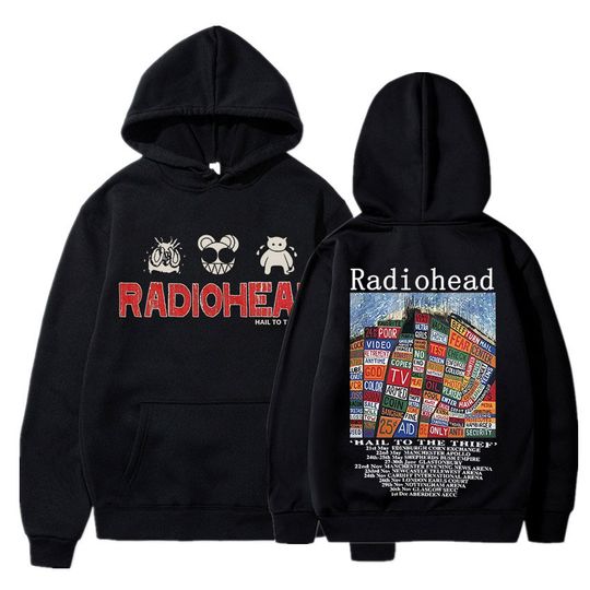 Radiohead Vintage Print Hoodie Men's Women's Cotton Pullover