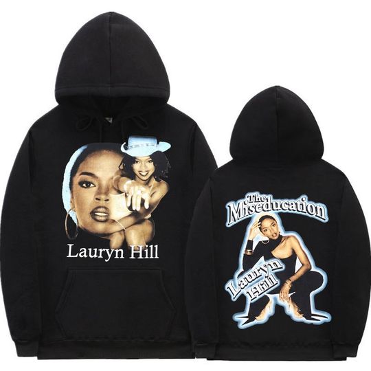 Discover 90s Vintage Singer Lauryn Hill Graphics Print Hoodie Music Album The Miseducation of Lauryn Hill