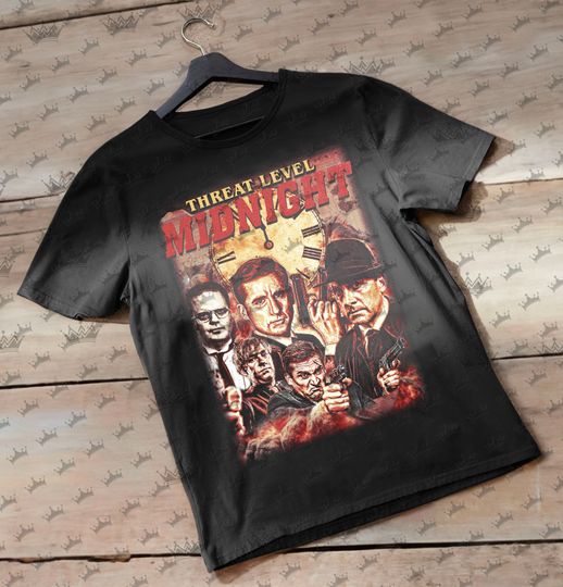 Threat Level Midnight The Movie, The Office Vintage T-Shirt, Homage Retro 90s Graphic, Ideal Gift for TV Series and Movies Enthusiasts