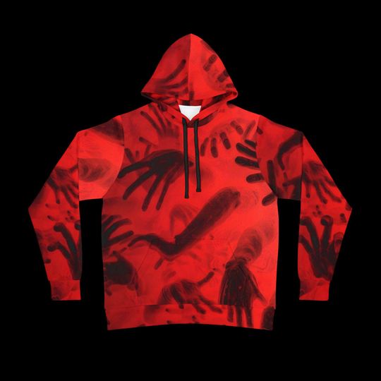 Athletic Hoodie halloween edition unisex hoodie scary hands,Scary Movie Halloween Hoodie