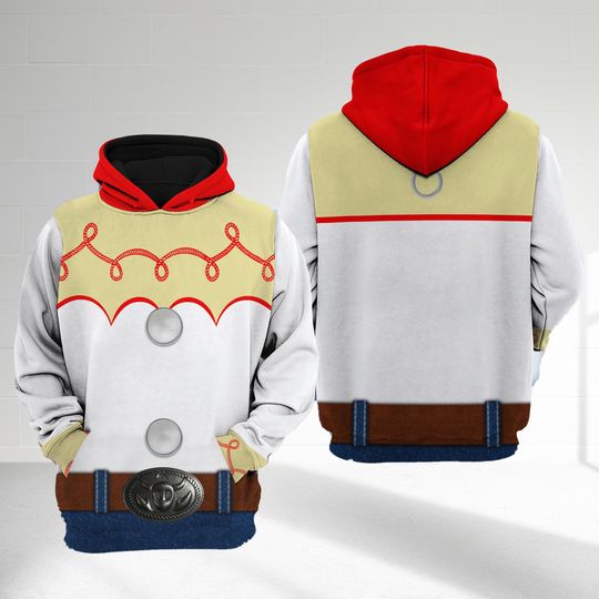 Jessie Cowgirl 3D Adult T-shirt Hoodie, Toy Story Cosplay Costume Hoodie