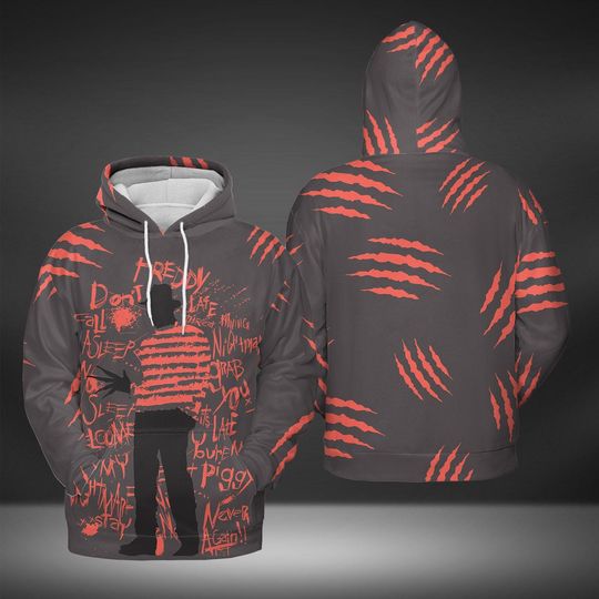 Discover Freddy Krueger Scratch 3D Hoodies, Don't Sleep Hoodies, Horror Movies Hoodies