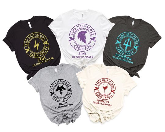 Discover Custom Percy Jackson T Shirt, Camp Half Blood, Heroes Of Olympus Shirt, Camp Jupiter T-Shirt, Book Lover Gift Shirt, bookish, Gift For her.