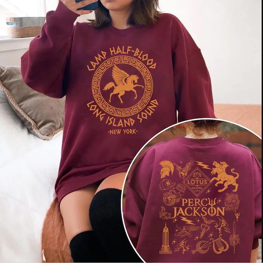 Camp Half Blood Shirt, Percy Jackson Doodle Art Shirt, Heroes Of Olympus Sweatshirt, Camp Jupiter Shirt, Book Lover Gift, Bookish Shirt