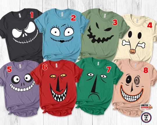 Disney The Nightmare Before Christmas Shirt, Horror Movie Characters Shirt