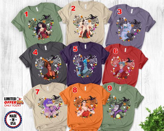 Disney Villains Characters Shirt, Disney Villain Halloween Shirt, Disney Horror Villain Shirt