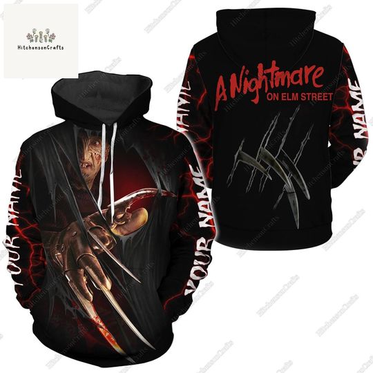 Discover Custom Freddy Krueger Hoodie 3D, Freddy Krueger Unisex Hoodie, Horror Movie Hoodie