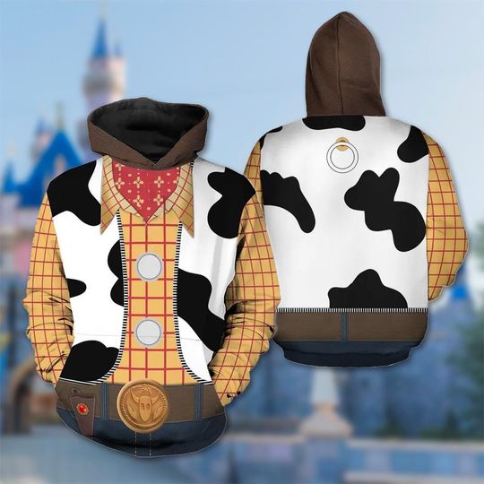 Woody Cowboy 3D Adult  Hoodie, Toy Story Cosplay Costume Hoodie