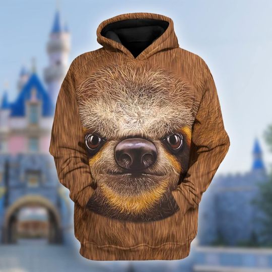 Discover Sloth Animal 3D Halloween Costume Hoodie, Sloth Cosplay Costume Outfit