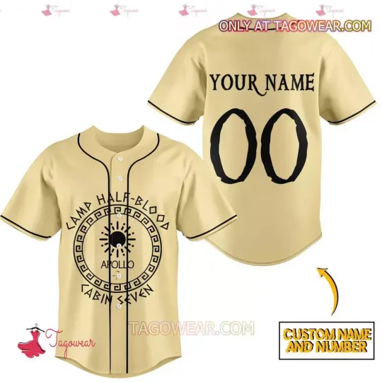 Personalized Camp Half Blood Cabin Seven Apollo 3D Jersey Shirt