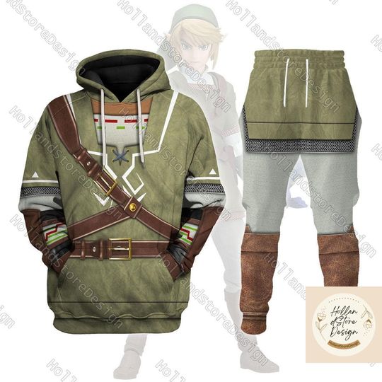Halloween Legend Of Zelda Costume Cosplay 3D Hoodie, Zelda Jogger Pants