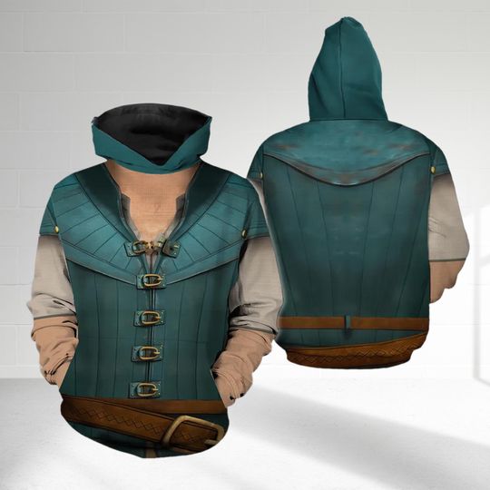 Flynn Rider Tangled 3D Costume Shirt, Flynn Rider Cosplay Costume Hoodie