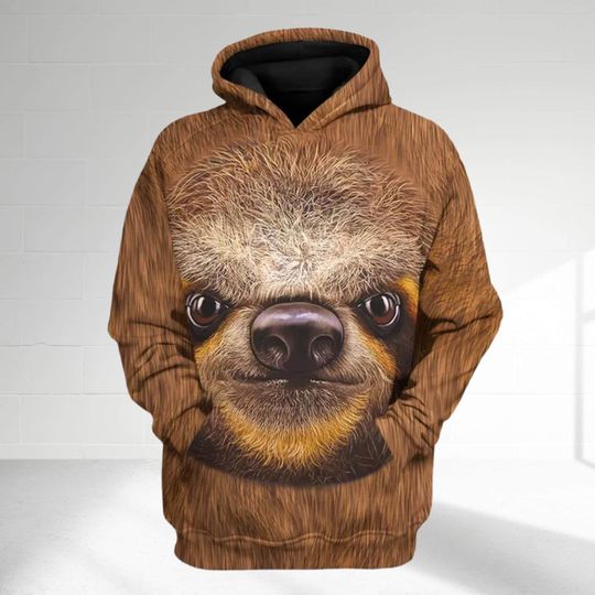 Discover Sloth Animal 3D Halloween Costume Hoodie, Sloth Cosplay Costume Outfit