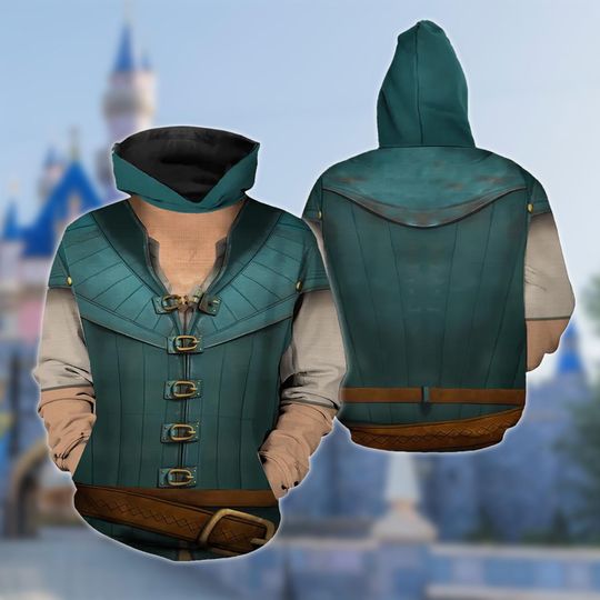 Flynn Rider Tangled 3D Costume  , Flynn Rider Cosplay Costume Hoodie