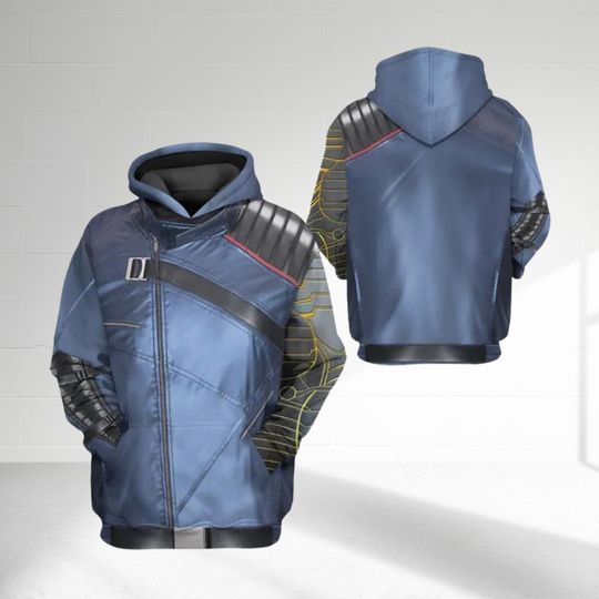 Winter Soldier Hero 3D Costume  , BUCKYY Bn Barnes Cosplay Costume Hoodie