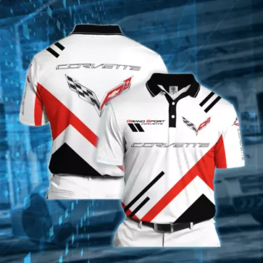 Discover Skul Logo C7 Chevrolet Corvette Polo Shirt