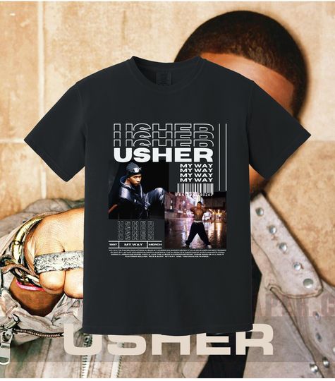 Discover Usher World Tour Comfort Colors Shirt Usher Past Present Future World Tour Shirt Usher T-shirt Usher Fan Merch Usher Concert Usher Gift