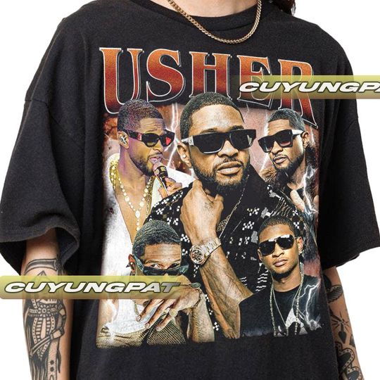 Discover Usher  Vintage T-Shirt, Gift For Woman and Man Unisex T-Shirt