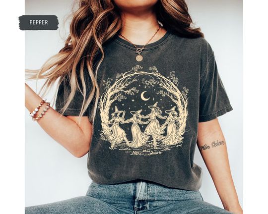 Discover Halloween Witch Comfort Colors  Shirt, Cottagecore Witch Vintage Shirt, Salem Witch Trials Shirt, Salem Witch 1692 Shirt, They Burned Women