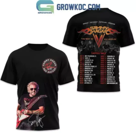 Discover Sammy Hagar The Best Of All Worlds Loverboy Tour T-Shirt