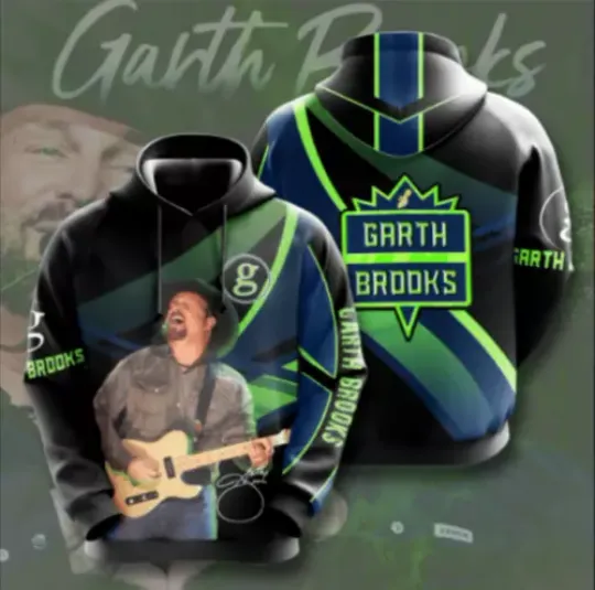 Discover Garth Brooks Signature 3D Hoodie All Over Printed Hoodie