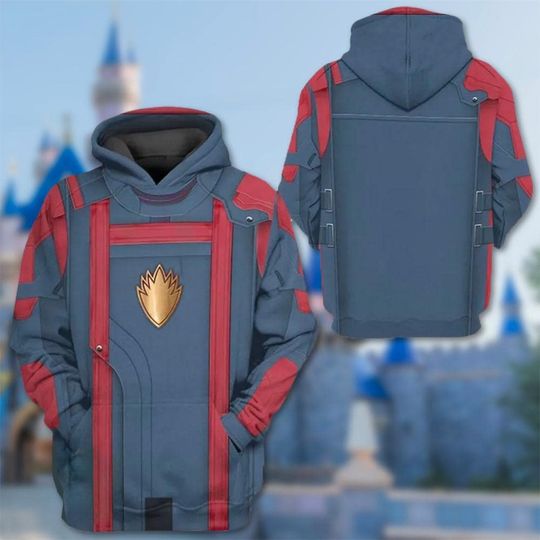 Star-Lord 3D Adult T-shirt Hoodie, Guardian Of The Galaxy Cosplay Costume Hoodie