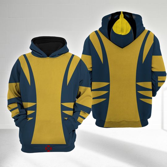 Discover Wolverine Inspired Cosplay Costume 3D Sweatshirt, Wolverine Halloween Costume Hoodie