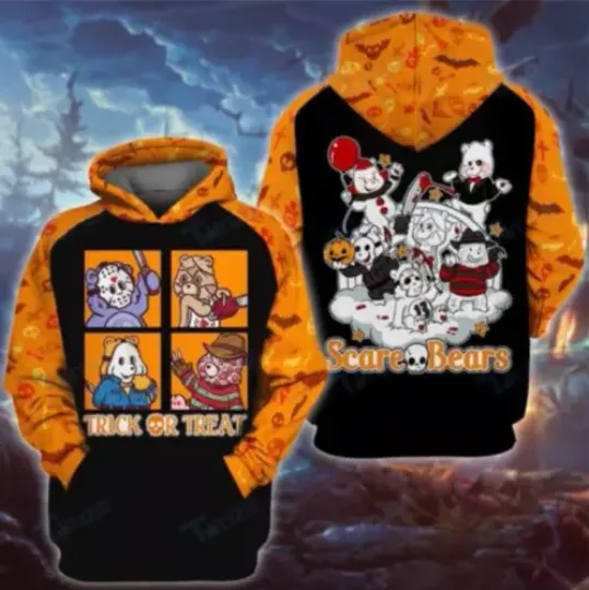 Discover Halloween Horror Trick Or Treat Hoodie 3D Printed