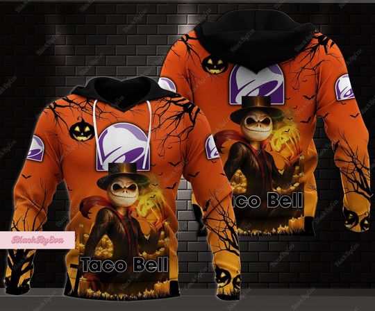 Taco Bell Cake Hoodie, Jack Skellington Hoodie, Nightmare Chrismas Hoodie