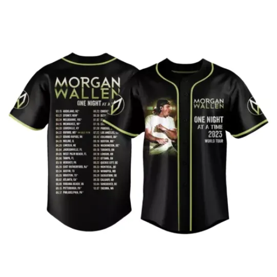 Discover Wallen Western One Night At A Time World Baseball Jersey Print T Shirt