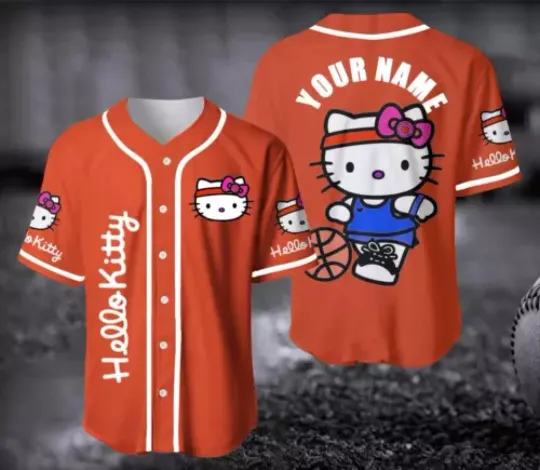 Discover Hello Kitty Basketball Jersey Shirt, Custom Hello Kitty Baseball Jersey