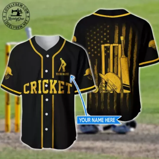 Discover Cricket Custom Name Baseball Jersey Shirt For Men Women Funny Shirt