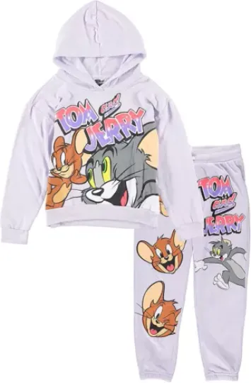 Discover FREEZE Girls' Tom and Jerry Pullover Hoodie and Jogger Sweatpants Clothing...