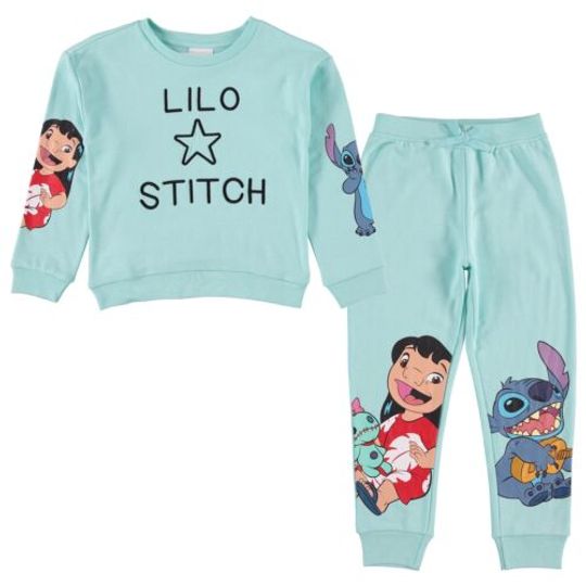 Disney Girls Lilo & Stitch Clothing Set - Stitch Sweatshirt Hoodie and Jogger
