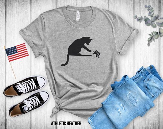 Discover 2024 Election Cat T-Shirt, Political Satire Tee, Childless Cat Lady Shirt, Funny Election shirt, Funny Kamala Harris Shirt