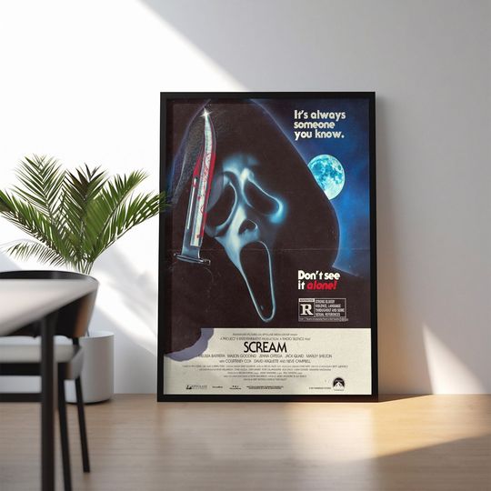 Discover Scream Movie Retro Poster Canvas Art | Movie Poster | Theater Poster