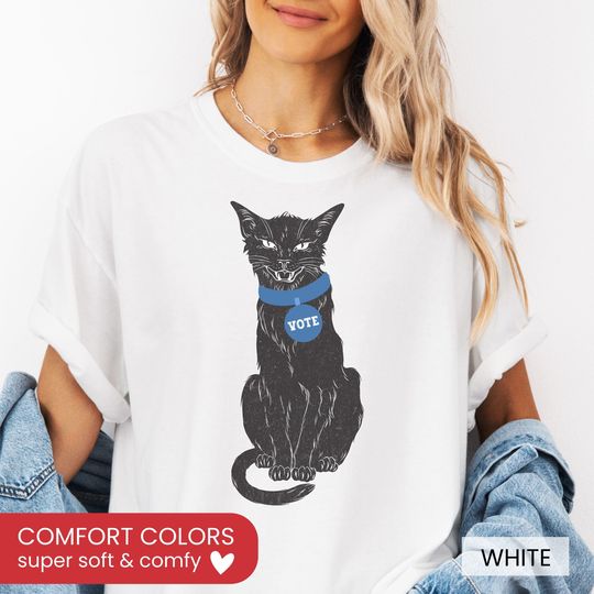 Discover Election 2024 Vote Tee, Childless Cat Lady Shirt, Childless Cat Ladies, Feminist Cat Mom Shirt, Funny Election Cat Shirt, Democrat Cat Shirt