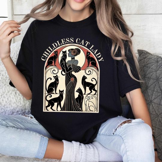 Discover Childless Cat Lady Shirt for Kamala Harris 2024 Classy Kamala Stepmom Shirt Election 2024 Kamala for President Tshirt Vote for Kamala tshirt