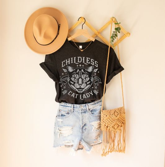 Discover Childless Cat Lady Shirt, Kamala Harris 2024 Shirt, Madam President, Democrat Shirt, Election 2024 Shirt, Vote Blue, Childless Cat Ladies