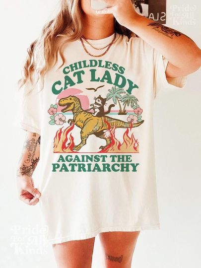 Discover Childless cat lady | childless cat lady against the patriarchy | anti fascist | social democrat | burn the patriarchy |kamala harris coconut