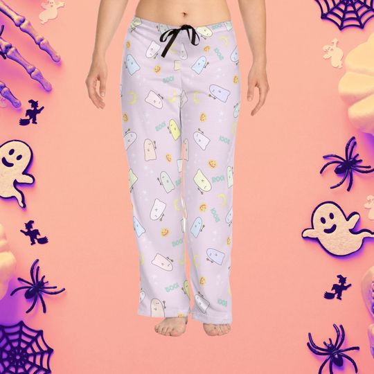 Discover Halloween Pajamas, Lounge Pants For Women Halloween Sleepover, High Waist Comfy Pants, Birthday Gift For Her Bestfriend, Festive Pajamas