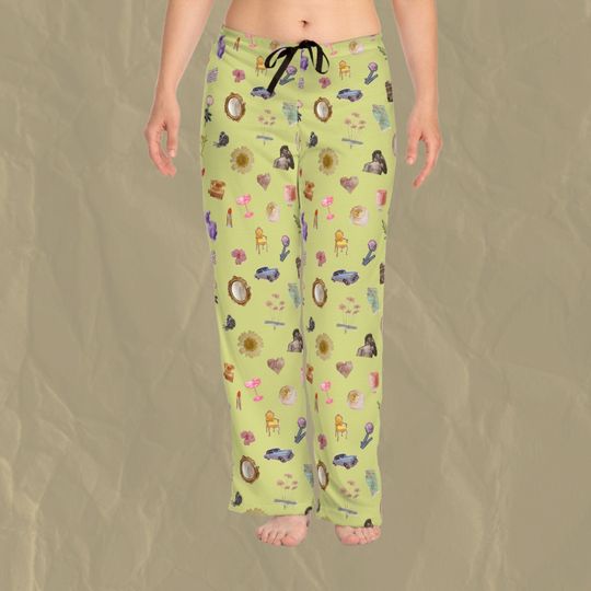 Discover Collage Pattern Womens Loungewear, Scrapbook Aesthetics, Romantic Sleepwear For Her, Softgirl Clothes, Flower Lover Pj's Gift, Winter Pajama